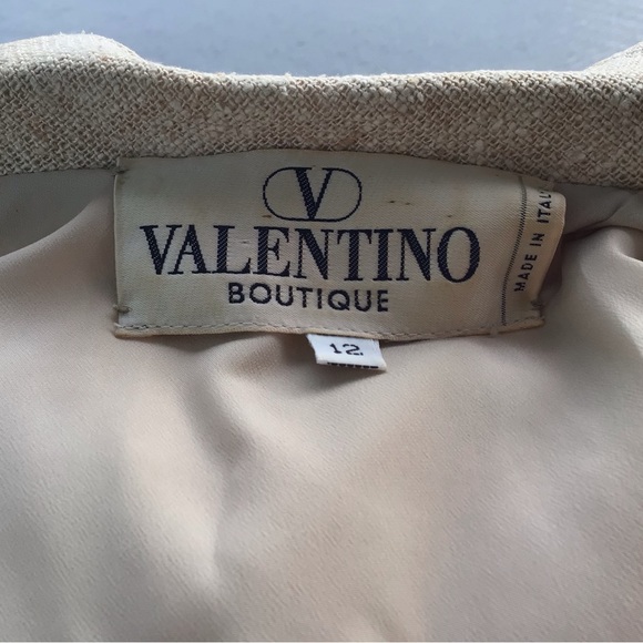 Valentino Boutique Tessuto Cloth 4 Button Blazer Jacket Vintage Size 12 Italy - Picture 2 of 16